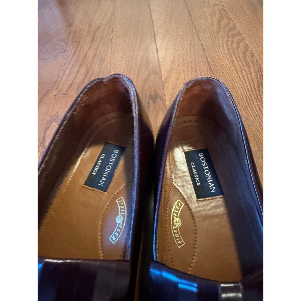 Bostonian Classics First Flex Burgundy Leather Tassel Kiltie Loafers 12W - Picture 4 of 11
